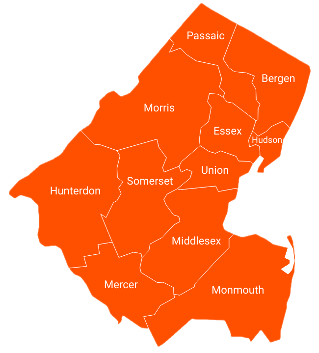 New Jersey Counties we serve